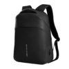 Městský bezpečnostní batoh na notebook Limit Mark Ryden černý, 18l, voděodolný s pláštěnkou, TSA zámek, USB port