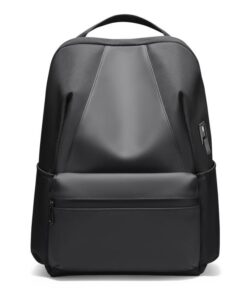Městský černý batoh na notebook Madden Mark Ryden, 18l, voděodolný, Usb a Usb micro port