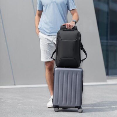 Odyssey batoh městský, černý, šedý, 26L, USB, TSA zámek