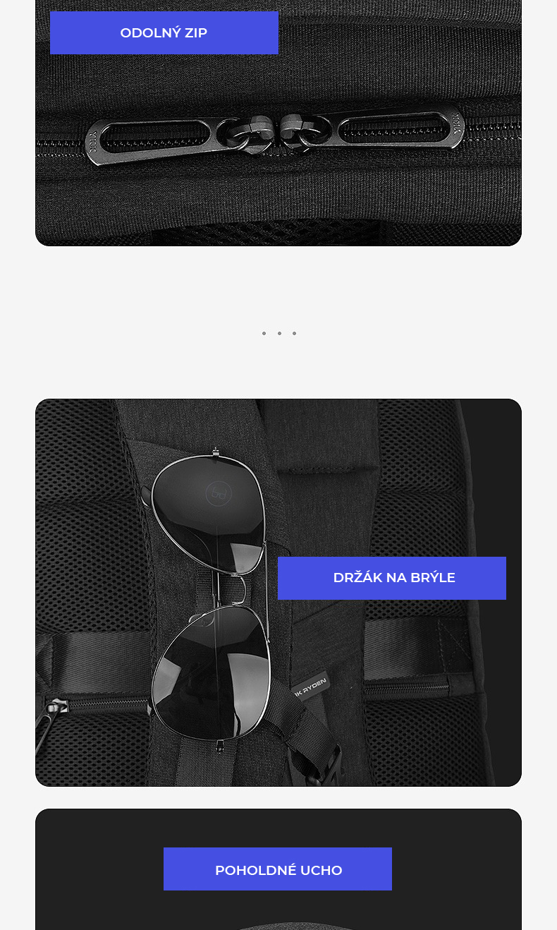 Městský batoh na notebook Nomadic černý, 18l, nepromokavy, USB & Micro USB port, RFID ochrana